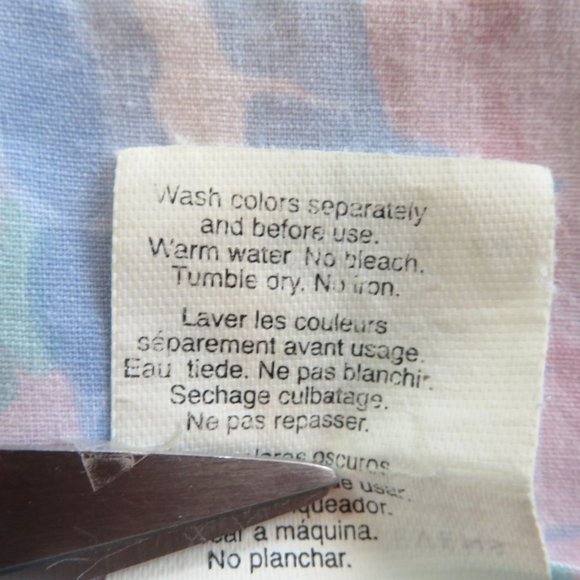 Westpoint Stevens Full Sheets 1 Flat 2 Pillowcases Blue Pink Whale Tail No Iron - Picture 7 of 7